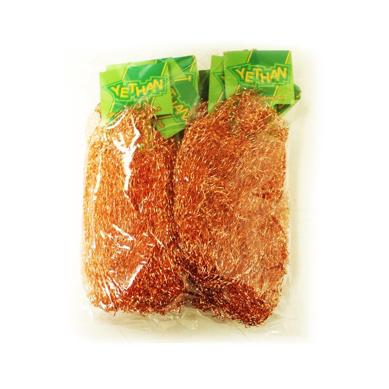 YETHAN Copper Scouring Pad, Scrubbing Scour Pads 10 Pcs/Pack, Pure Copper, 13g / Pc - Image 4